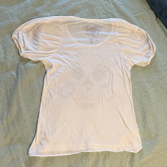 Vintage Y2K girly tee skull True Love grill Drifter Medium 1990 90s tattoo style - Picture 4 of 15